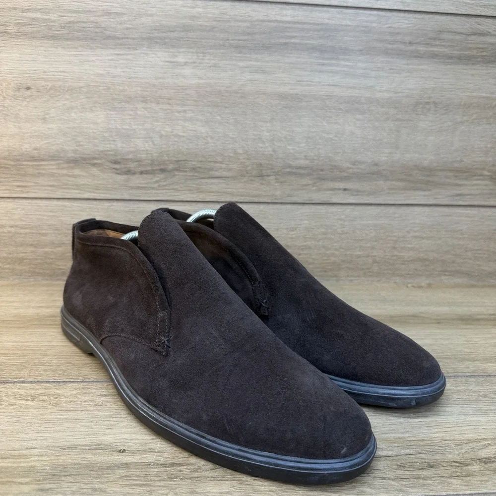 Peter Millar Excursionist Slip-On Chukka Boots Sz 11 Espresso Brown Suede